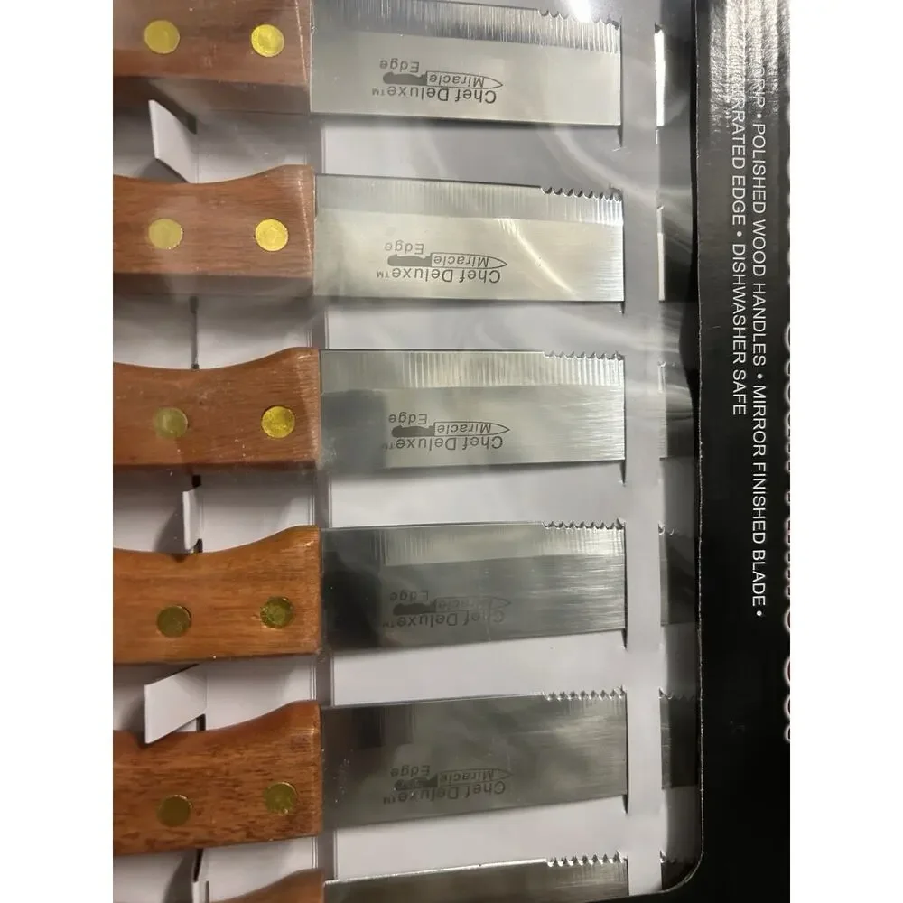Chef Deluxe 10pc Stainless Steel Steak Knife Set Kitchen Knife